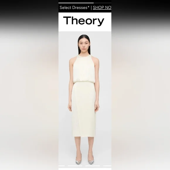 Theory | Dresses | Nwt Theory Layered Tank Dress In Crushed Satin Size 6 |  Poshmark